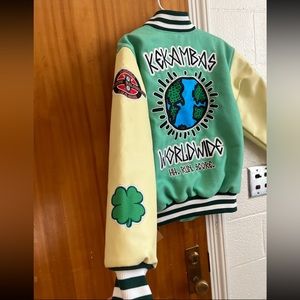 Vintage green varsity jacket